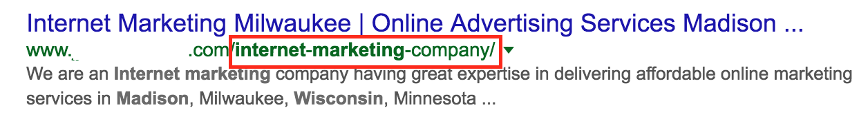 Wisconsin Internet Marketing Company URL