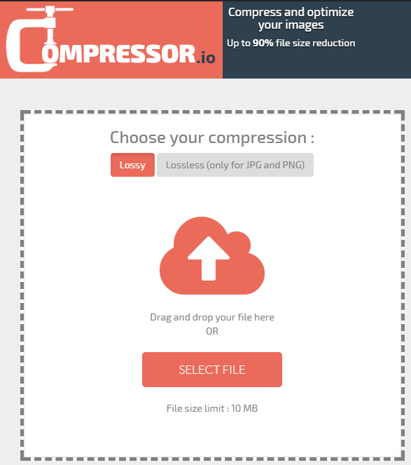 Compressor.io image compression
